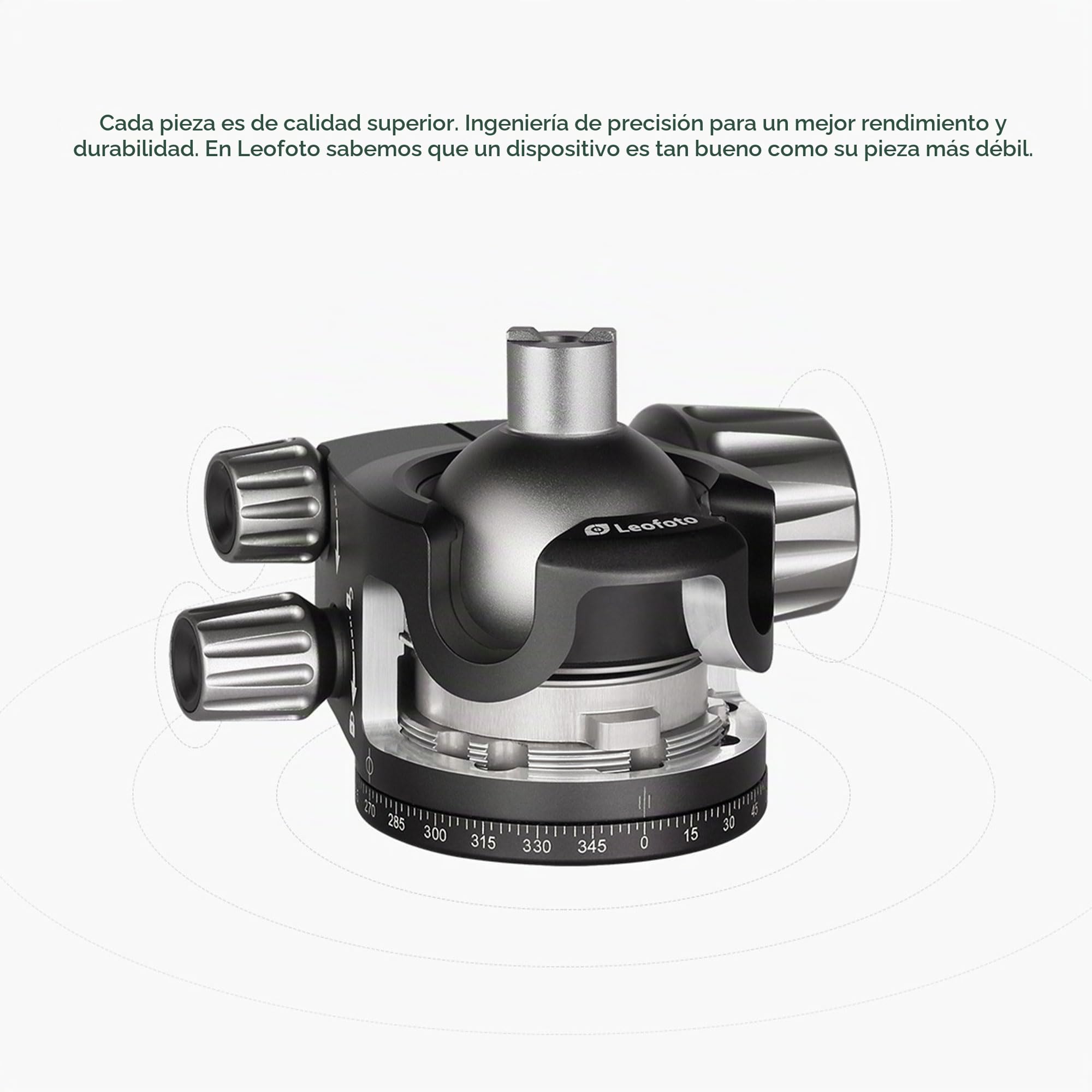 LEOFOTO Cabezal de bola de trípode LH-40PCL, función panorámica dual + placa de liberación rápida NP-60