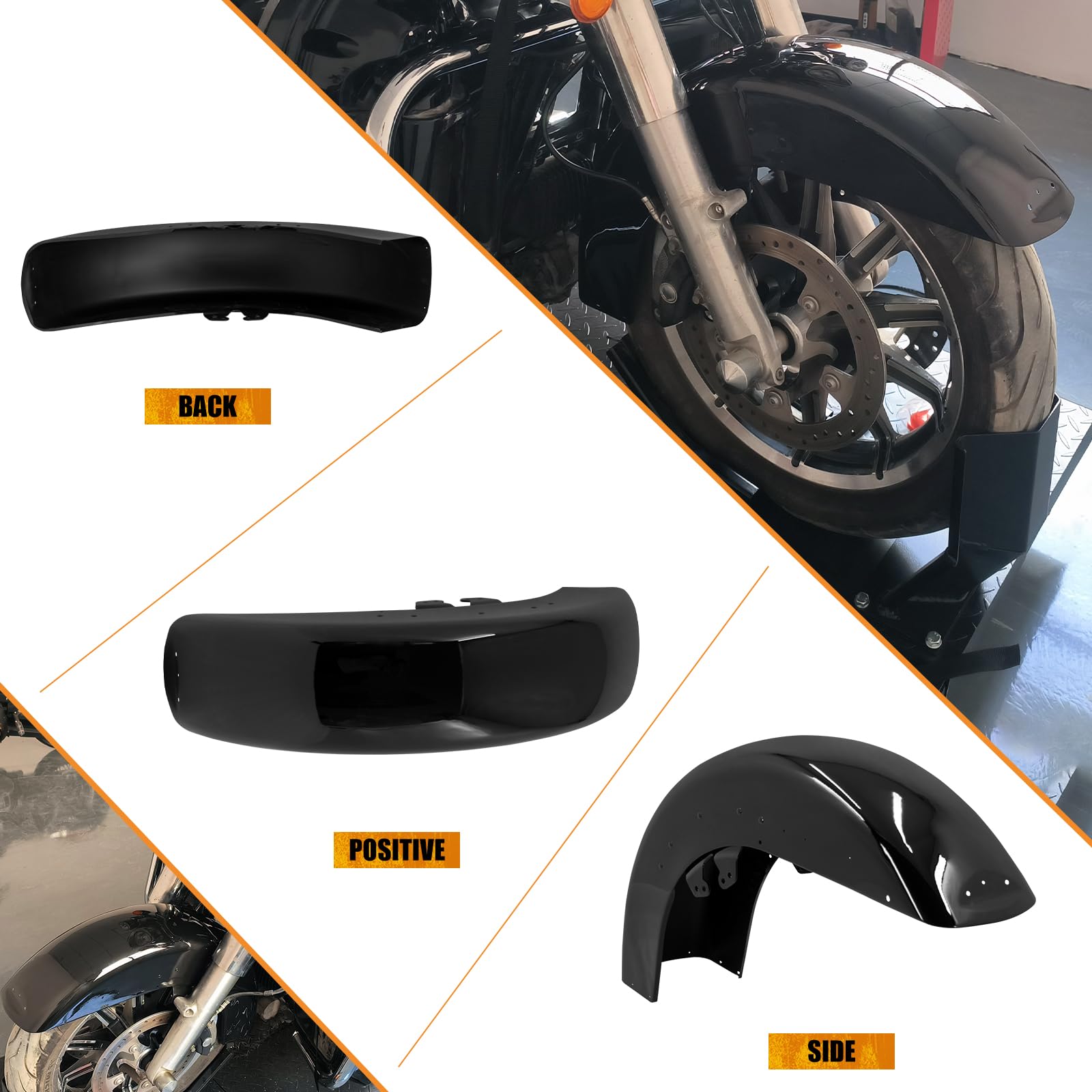 Gloss Black Rear Fender Fascia Fit For Harley Touring Street Glide