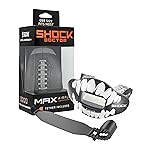 Shock Doctor Lip Guard, Adult and Youth Mouth Guard Football with Strap, Breathable Wide Opening Football Mouthpiece for Youth and Adults OSFA, Shock Doctor Mouth Guards, Max Airflow