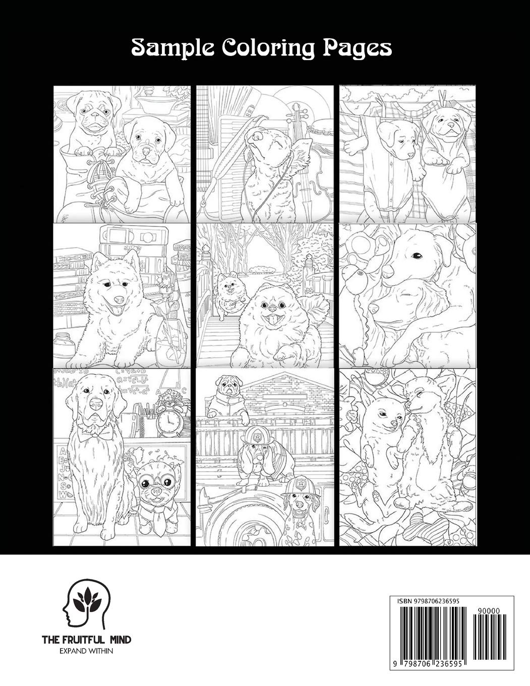 Dogs and Puppies Coloring Book: An Adult Coloring Book Featuring Fun and Relaxing Dog and Puppy Designs