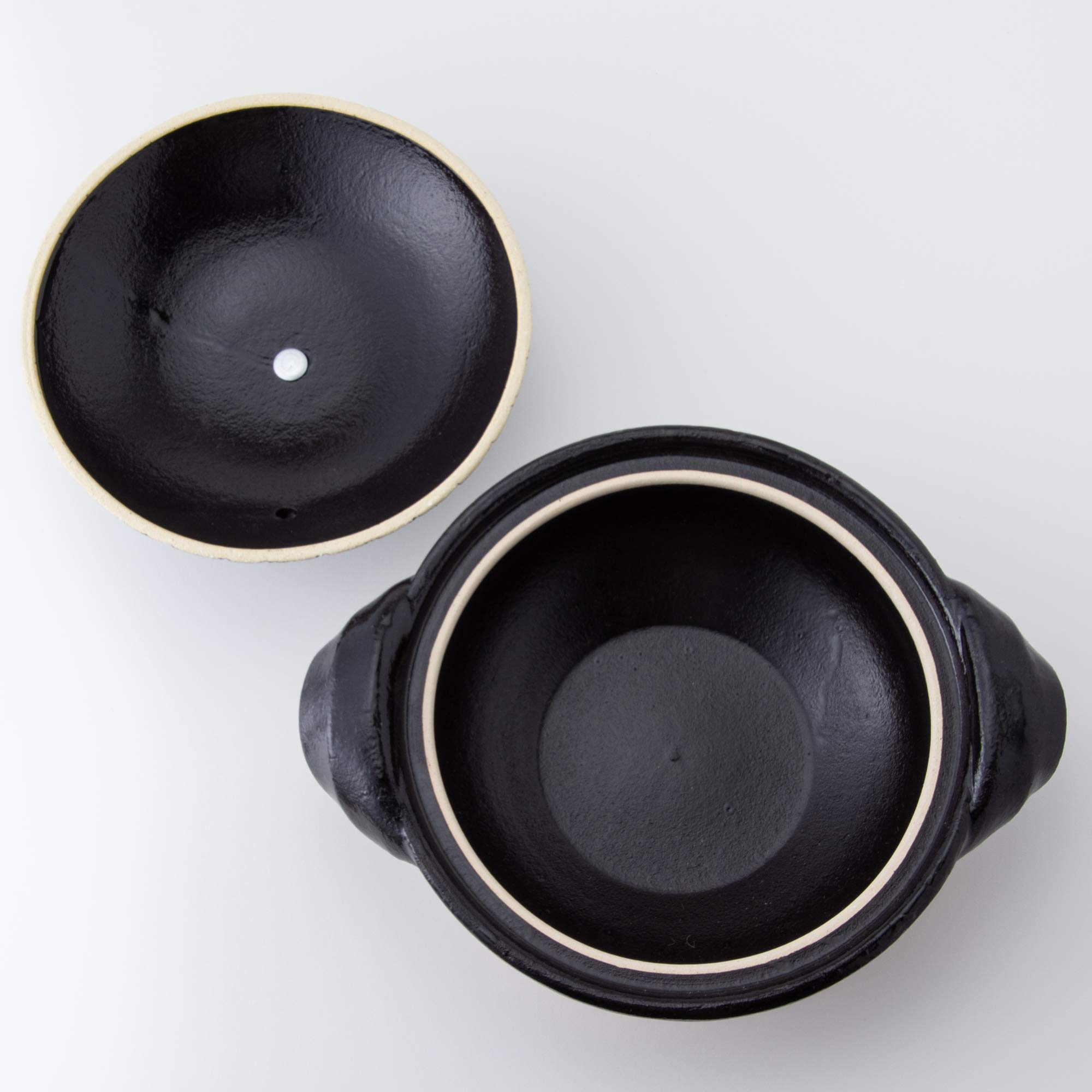 Amazon｜長谷園 取手もいい土鍋 黒釉(木つまみ） 小 21cm 800ml （1～2