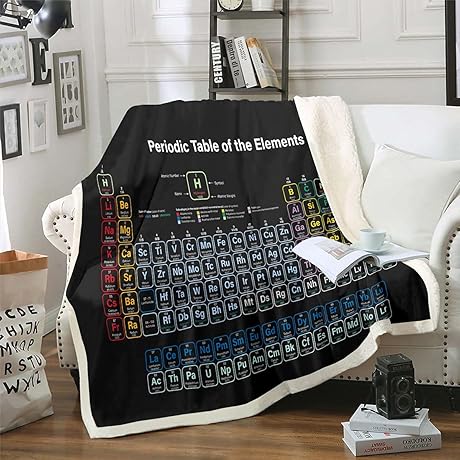 Erosebridal Chemistry Theme Sherpa Blanket: Science Made Cozy