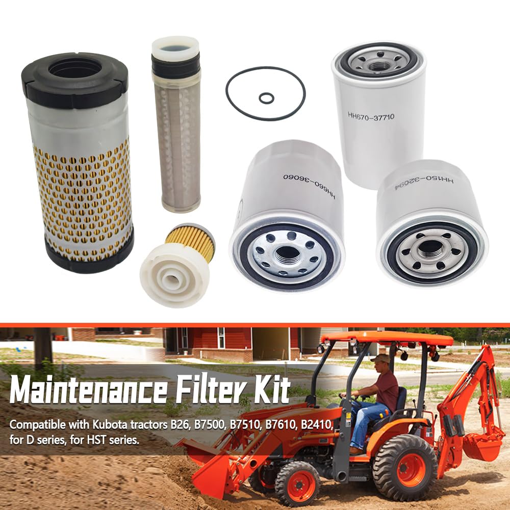 Kit de filtro de mantenimiento, compatible con tractores Kubota HST D