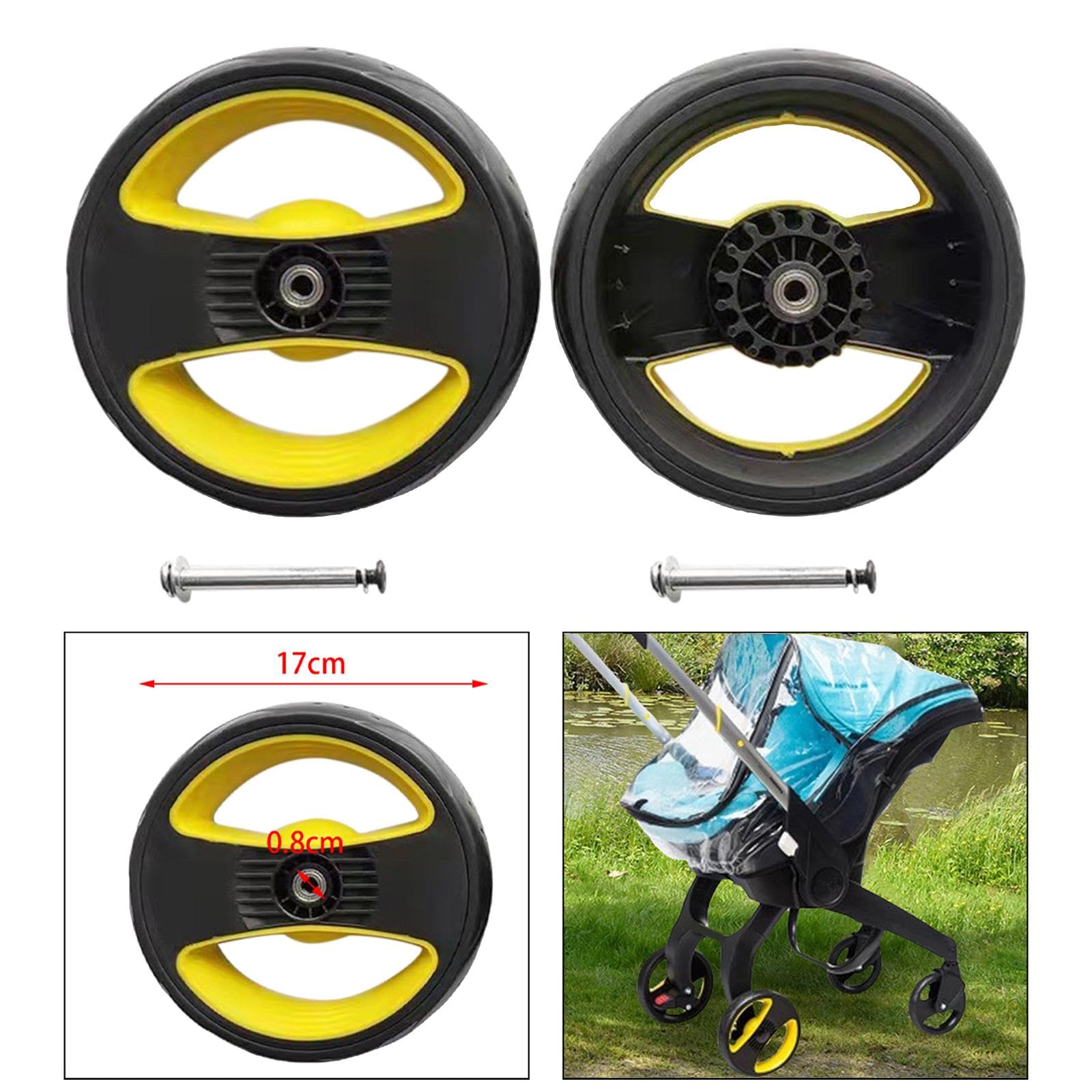 Roue De Rechange Pour Chariot De Jardin Ou Poussette - Diamètre 19 Cm - Capacité 150 Kg - Rotation 360°