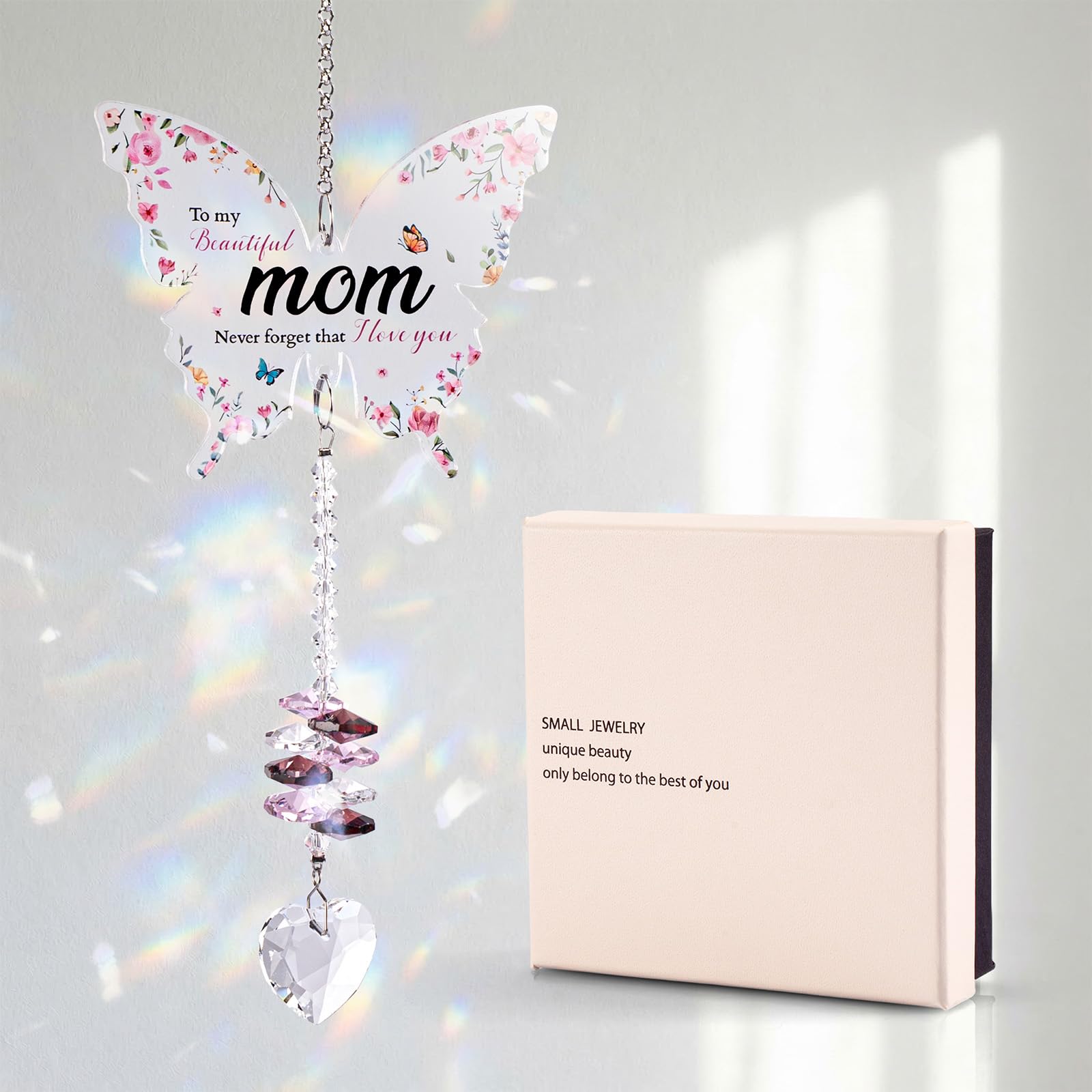 Little World Birthday Gift for Mom Crystal Suncatcher Window Hanging
