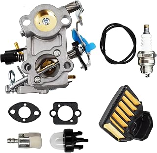 YSMN Carburetor with Air Filter Fuel Line Kit Replacement for Husqvarna 455 460 Replacement for Rancher CS2255 455 E 460 461 Chainsaw
