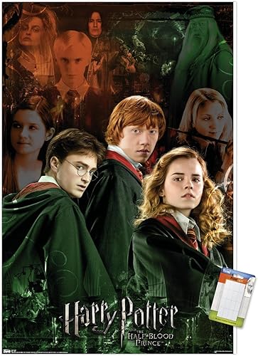 Trends International Harry Potter y el príncipe mestizo - Póster de pared de collage de trío, 22.375 x 34 pulgadas, póster premium y paquete de