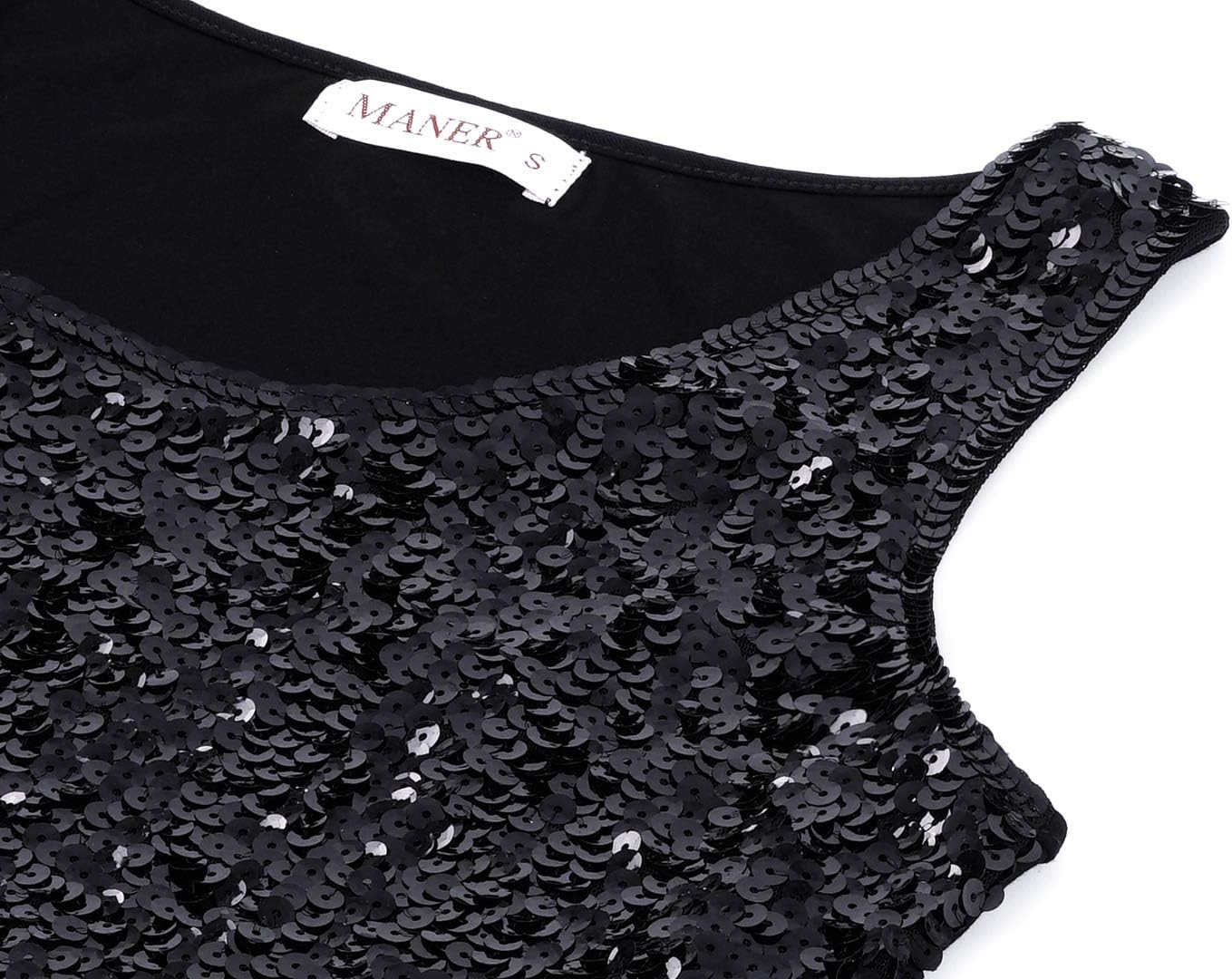 MANER Women's Sequin Tops Sleeveless Glitter Gradient Tank Club Party Vest XS-3XL - Image 6