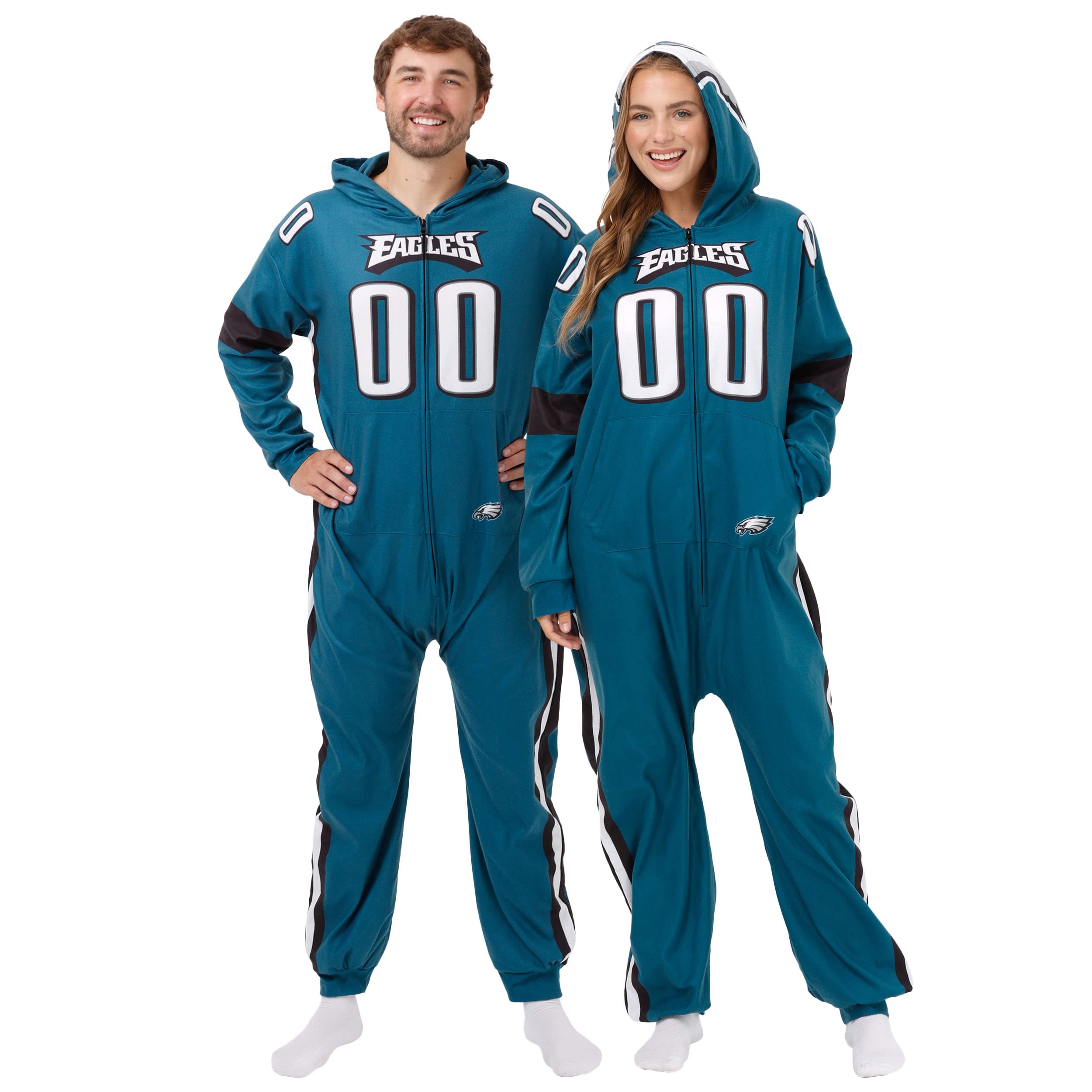 NFL Team Logo Gameday Ready Lounge Onesie One Piece Pajamas-image-7