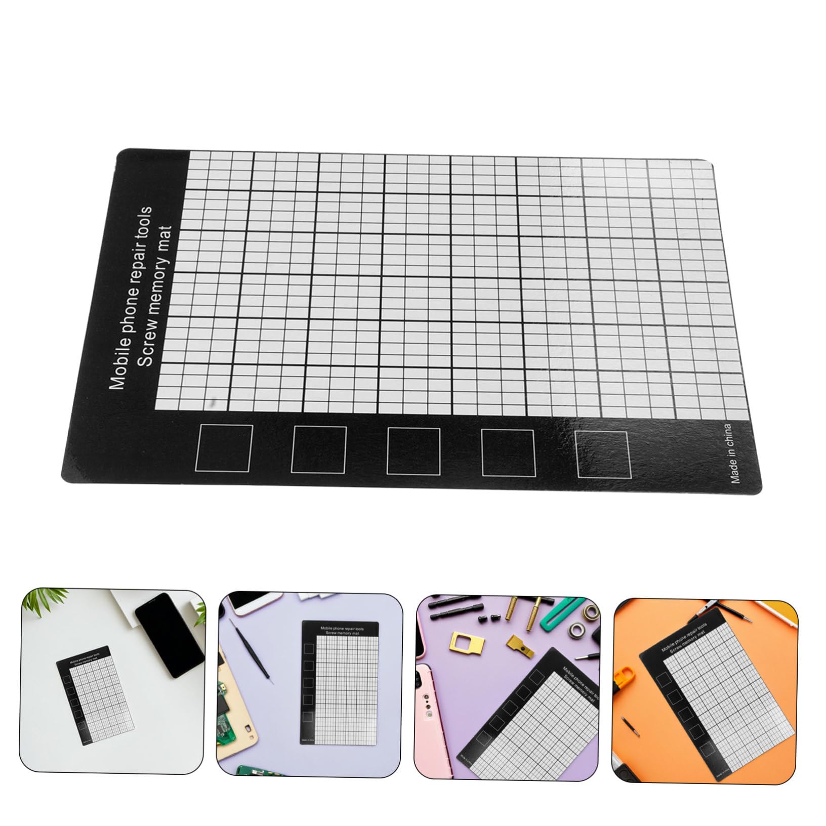Toddmomy 20 Pezzi Tappetino Magnetico per Viti Flessibile e Resistente Organizer per Riparazioni Elettroniche e Smontaggio Laptop Rc e Smartphone Memoria Posizione Viti