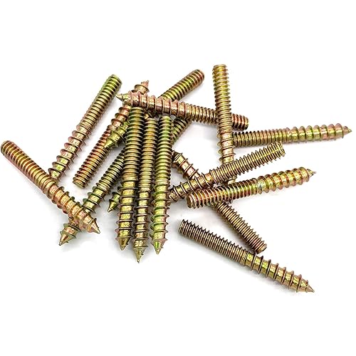 Miniatura 256 de Paquete de 8 pernos de suspensión de 5/16-18 x 4 pulgadas, pernos de doble cabeza de 5/16-18 pulgadas, tornillos de clavija de madera 5/16