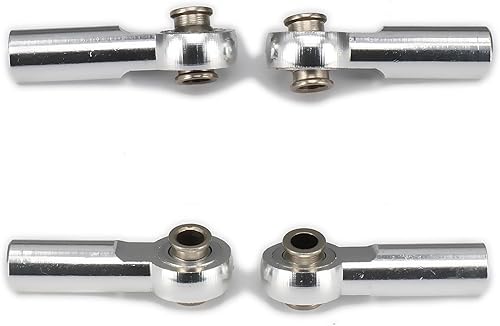 Miniatura 5 de 4 soportes para cabeza de bola M4, junta de extremo de varilla de enlace de 0.157 in, rosca de 0.118 in, orificio de 0.984 in de longitud para