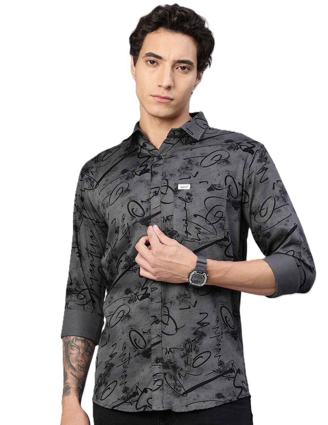 majestic man Stylish Abstract Print Casual Shirt – Pure Cotton| Full Sleeve | Trendy & Comfortable-picture-45
