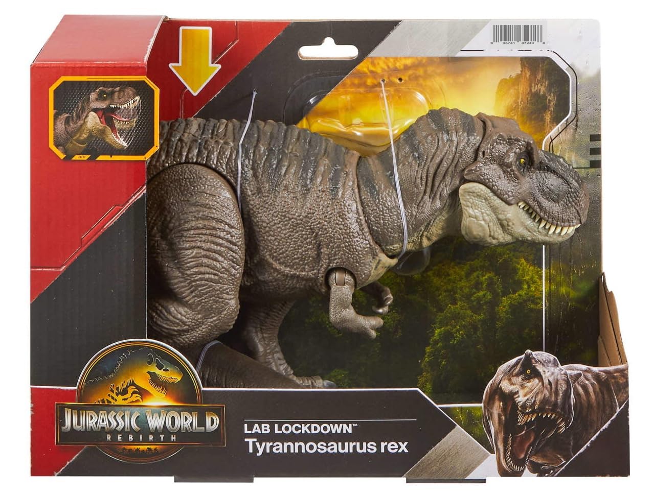 Jurassic Rebirth Tyrannosaurus Rex Lab Lockdown T-Rex Action Figure