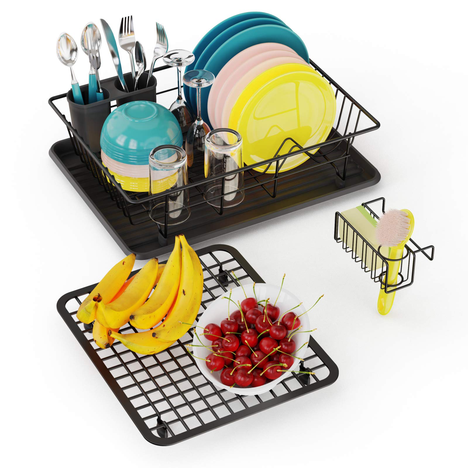 Buy Dish Drying Rack, Packism Dish Rack with Sponge Holder, Tray