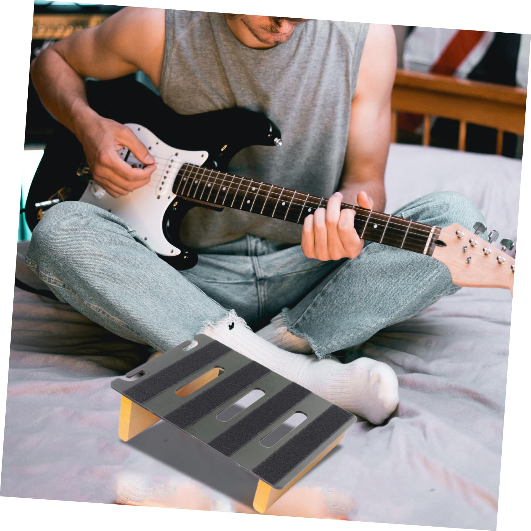 VICASKY Guitar Effector Board Effector Base Practical Guitar Holder Easy Install Processor