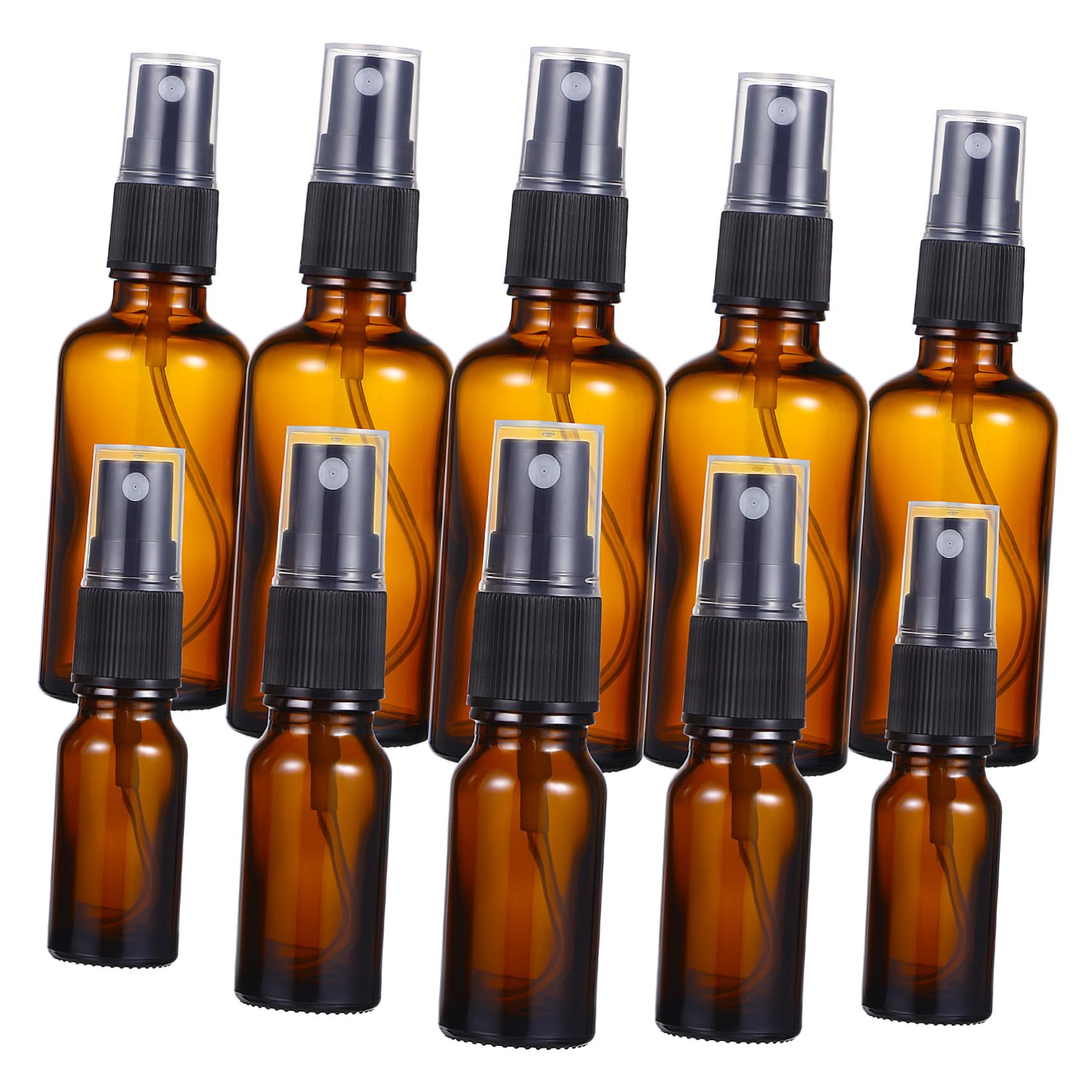 Bottiglie Spray in Vetro Ricaricabili 10 Pezzi 10ml e 50 Ml