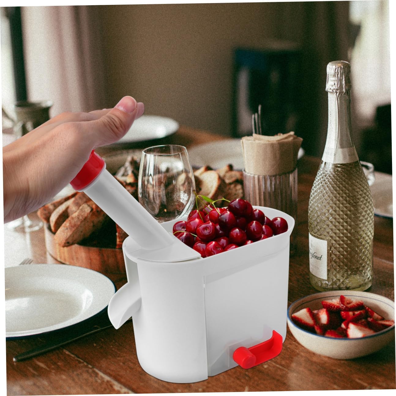 Zerodeko Fruit Vegetable Tool Cherry Pitter for Boys and Girls Years Old Safe and Easy to Use Non-smell