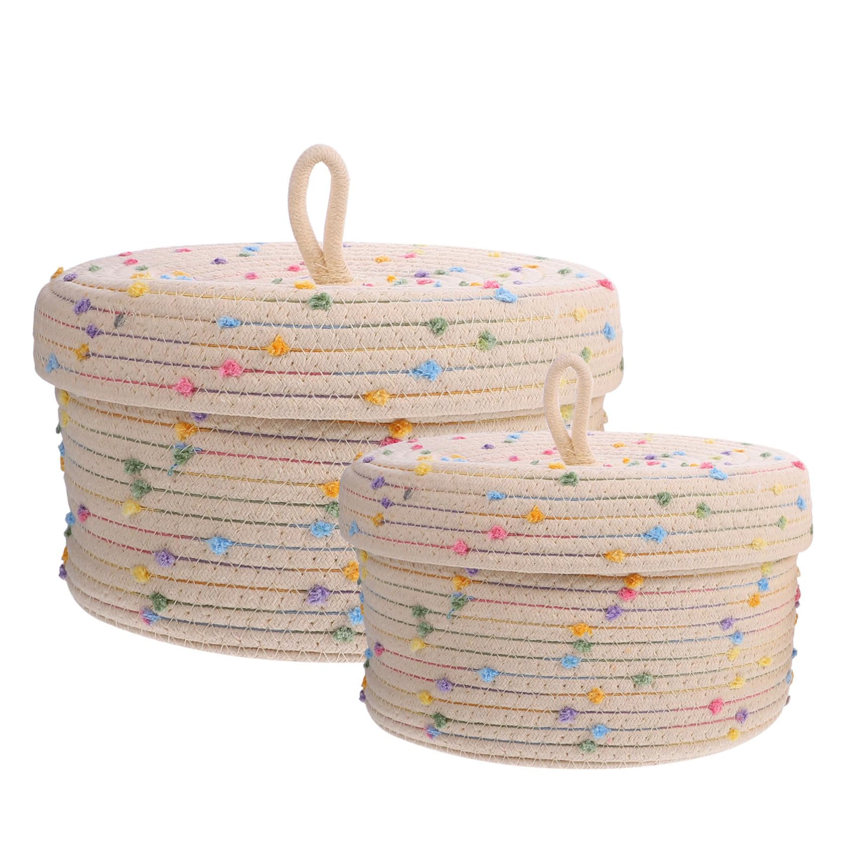 Panier de rangement en corde de coton CHILDWEET fait main qualite premium