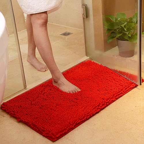 Alfombra de baño Caihong Home de microfibra suave, lavable a máquina, alfombrill