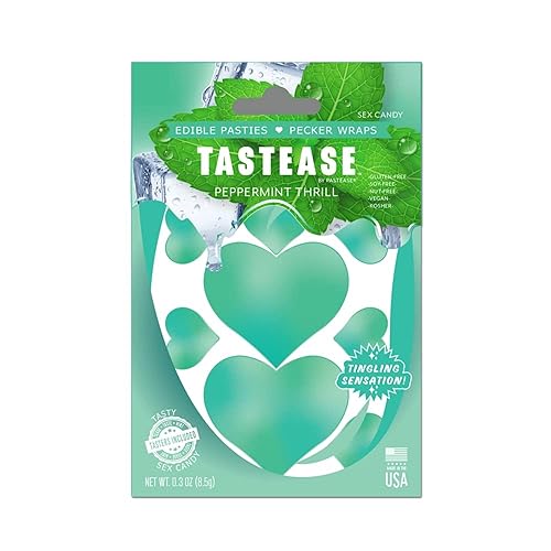 Tastease Pastease - Juego de 6 piezas de empanadas comestibles en forma de corazón en caramelo de menta y emoción - Diversión para una ocasión