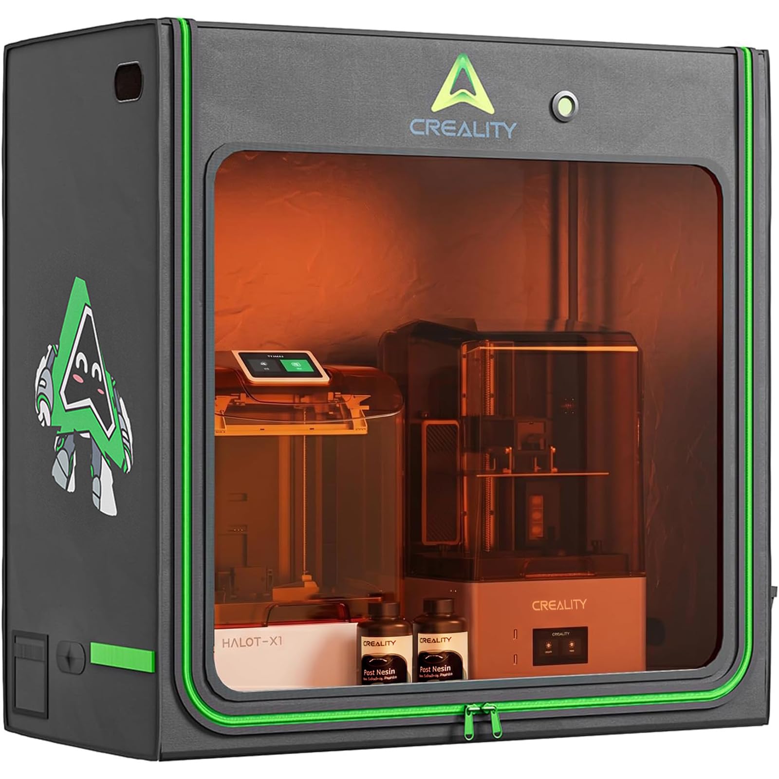 Creality Boîtier pour imprimante 3D LCD en résine UV, 1000 x 500 x 1000 mm, couverture de protection thermiquement isolée avec port de ventilateur, film de protection contre le durcissement