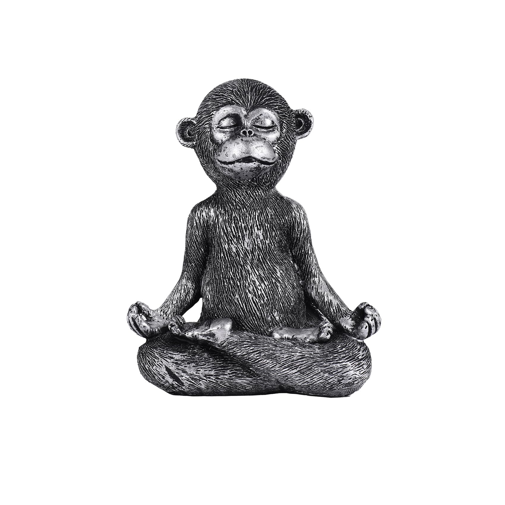 CTRLZS Meditating Monkey Statue Resin Yoga Buddha Figurine Home Decorative Sculptures for Patio Living Room Yard Outdoor