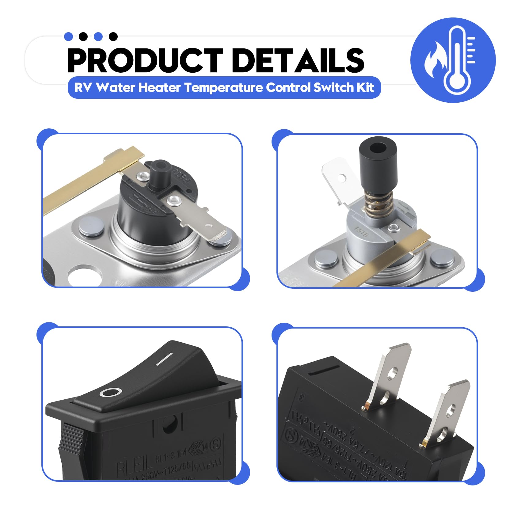 ダイワ　　DXR 1.5-52SMT Amazon.com: RV Water Heater Temperature Control Switch Kit (3-Pack