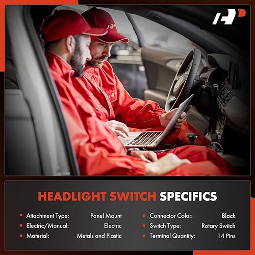 Miniatura 4 de A-Premium Interruptor de faro delantero, luz LED blanca compatible con Chevy Silverado 03-07 Suburban Tahoe Avalanche, GMC Yukon Sierra 03-07,