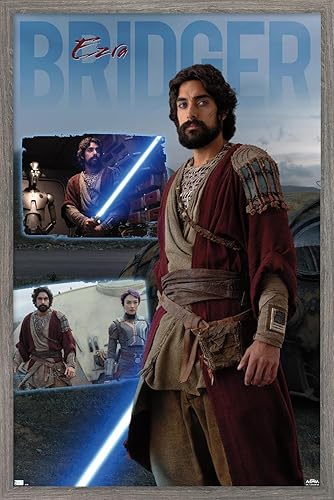 Trends International Star Wars: Ahsoka - Póster de pared de Ezra Bridger Versión enmarcada Barnwood,Blonde Framed Version,Versión con marco de