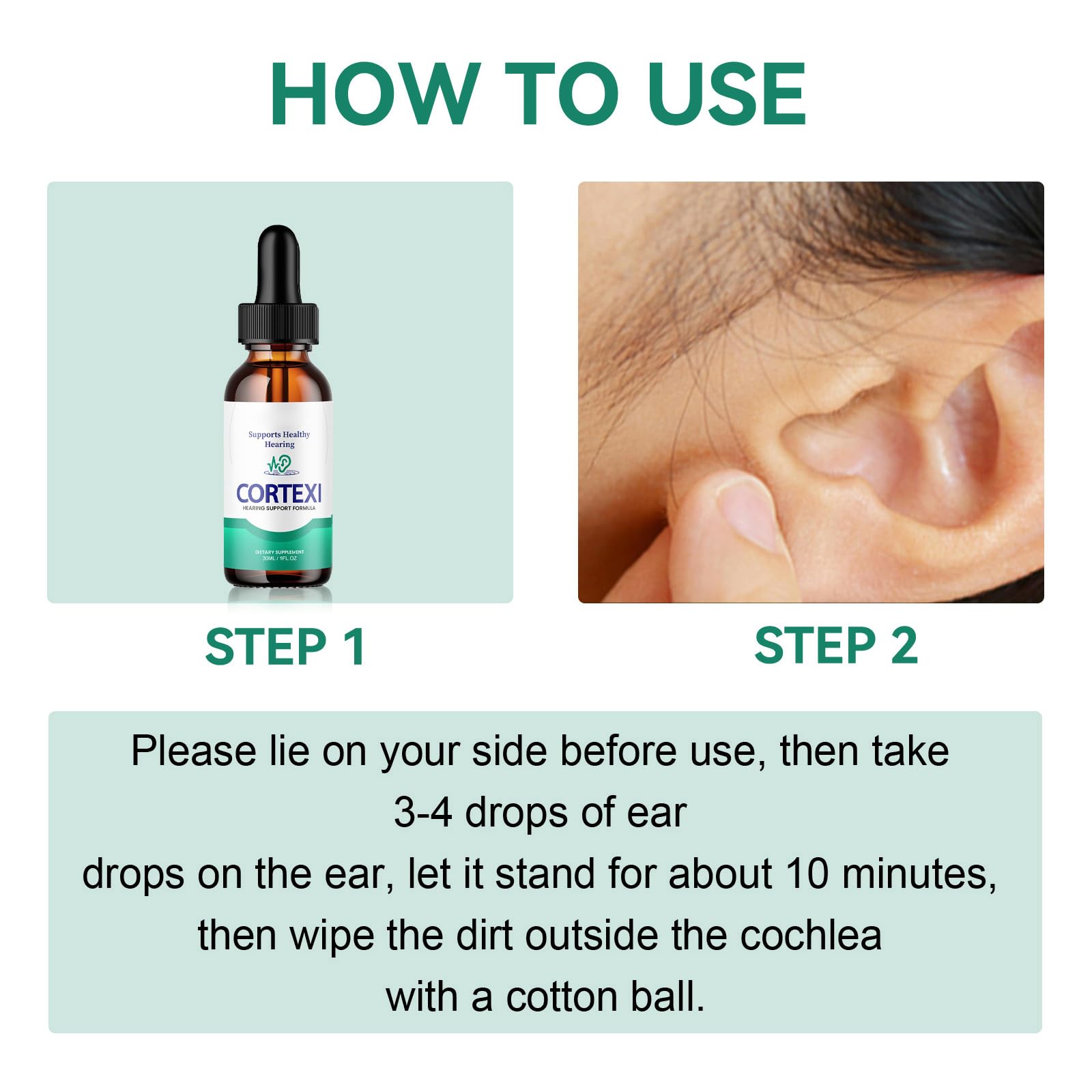 Gocce per orecchie, acufeni, allevia i dolori uditivi, allevia l'orecchio, gocce di cura per le infezioni uditive, 30 ml, 1 pz