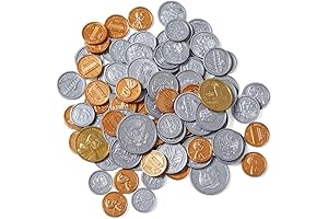 hand2mind Fake Money Coin Assorted Set: Realistic Toy Money for Play and Learning