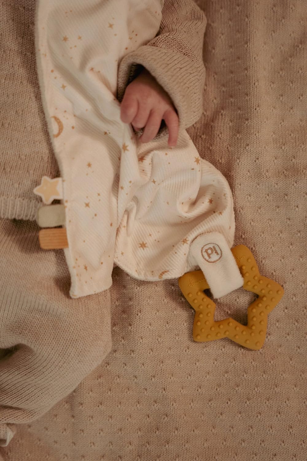 Little Dutch Paño para acurrucarse con anillo de dentición - Newborn Naturals