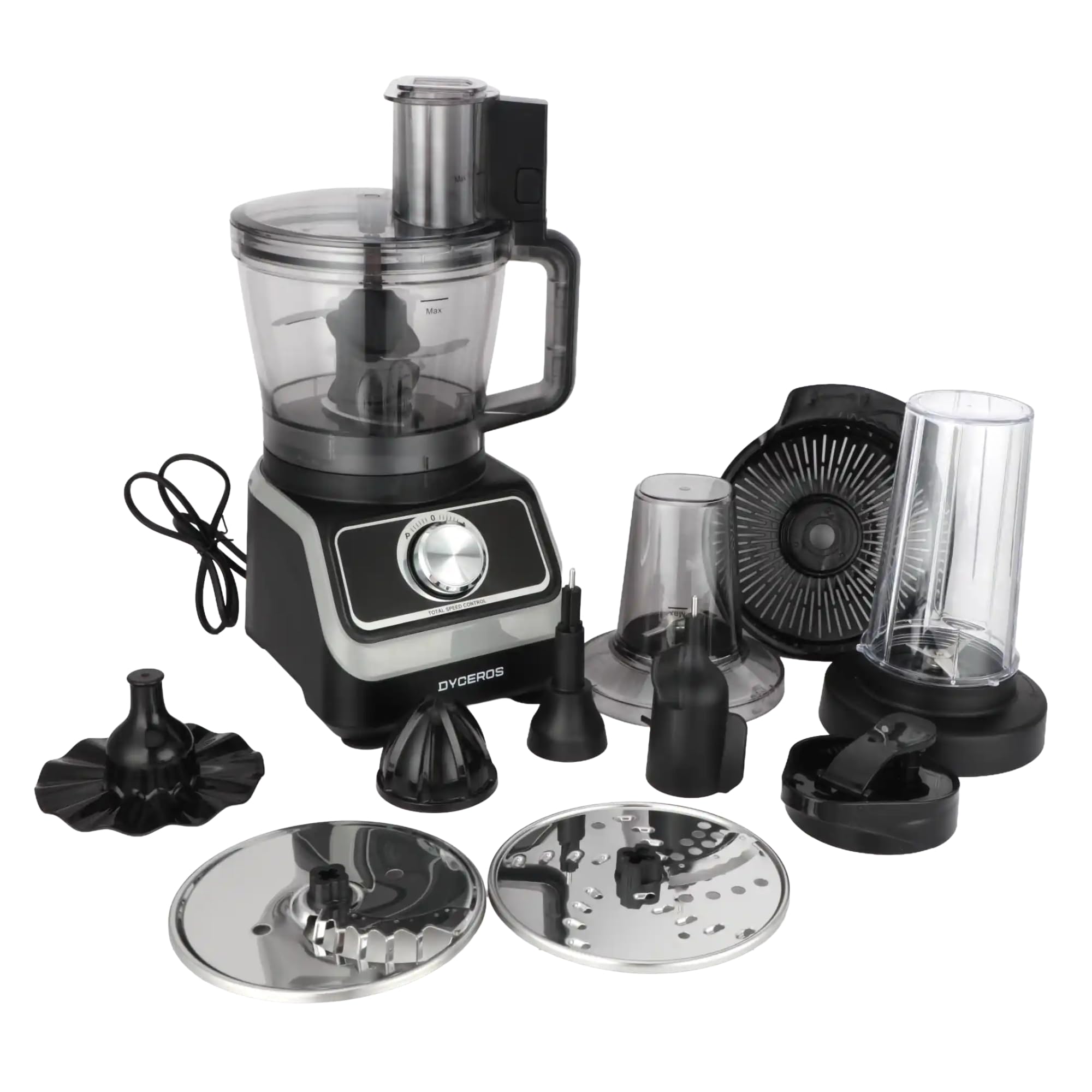 Robot de cuisine multifonction Dyceros MultiForce 1000W | Bol 1.5 L, 2 vitesses + turbo