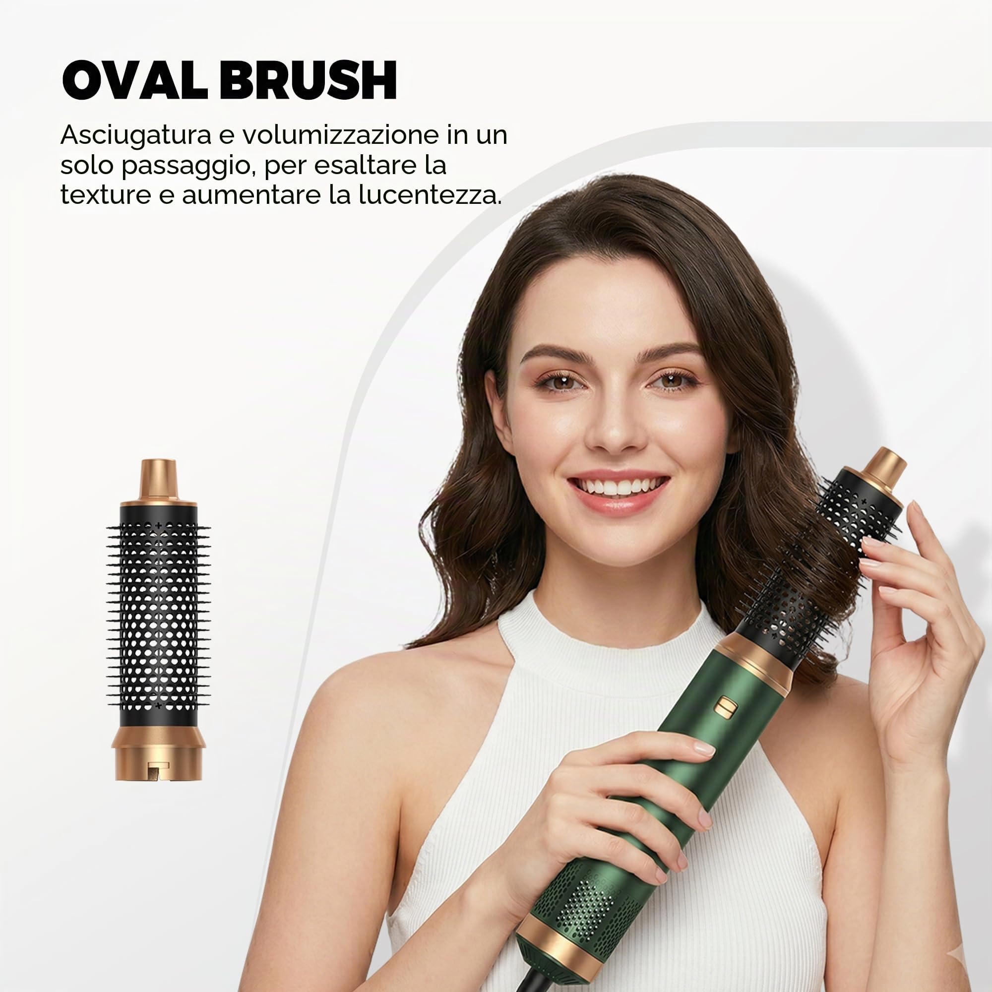 OKWRAP Air Styler 5 in 1 Styler Capelli Set, Asciugacapelli 5 in 1 Include Diverse Funzioni, Tra Cui Asciugacapelli, Arricciacapelli e Piastra Per Capelli, Adatto a Tutti i