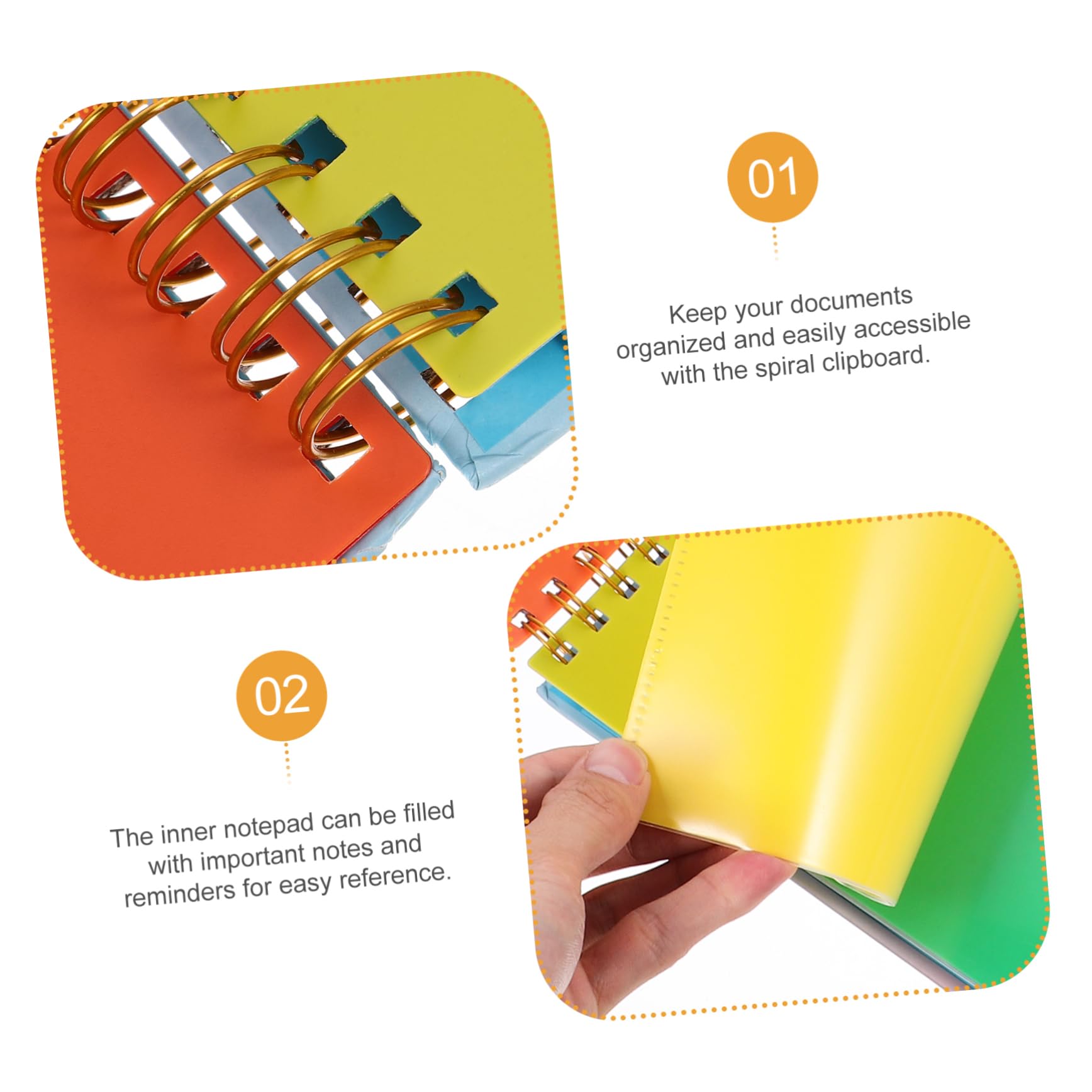 Nachfüllbares Notizbuch mit Spiralbindung und Farbigen Trennblättern | Pvc, Gummi, Nylon, Eisen und Papier, Leichtes Umblättern, für Studium und Büroarbeit