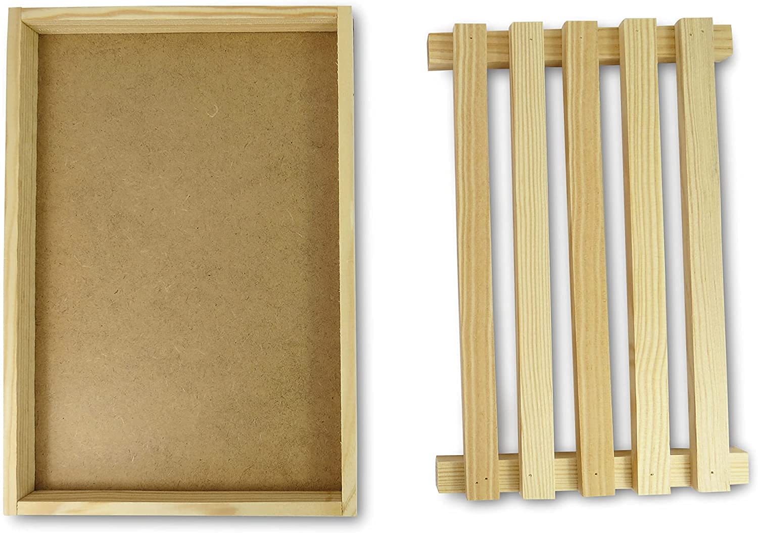 Tagliere Per Pane Con Raccogli Briciole - Legno 32x22x2 Cm, Griglia Rimovibile, Made In Spain