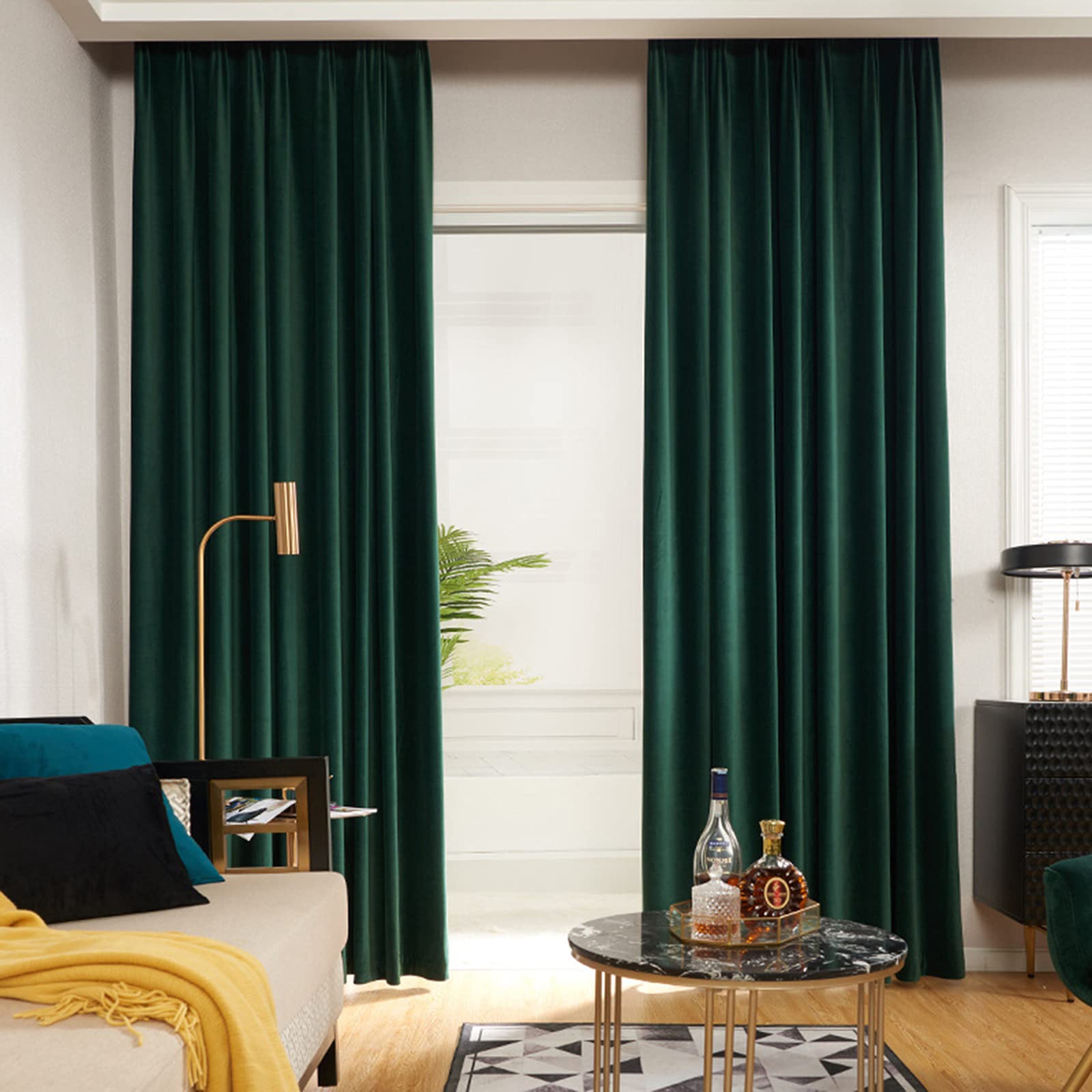Rideau Court Occultant Vert Vichy - 140x180 Cm | Pour Petite Fenêtre, Cuisine, Salle De Bain, Passe-tringle Inclus