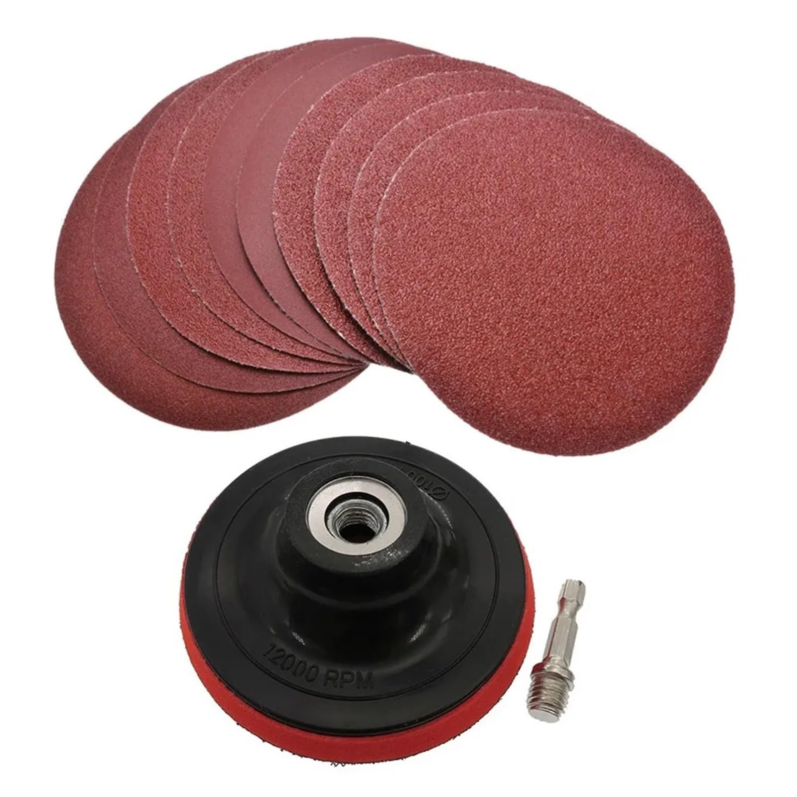 Lijas Para Lijadora Discos de gancho y lazo Disco de lijado 100mm, papel lija grano 60-240, almohadillas respaldo gancho y bucle for rueda pulidora, herramientas rotativas, 10 Uds