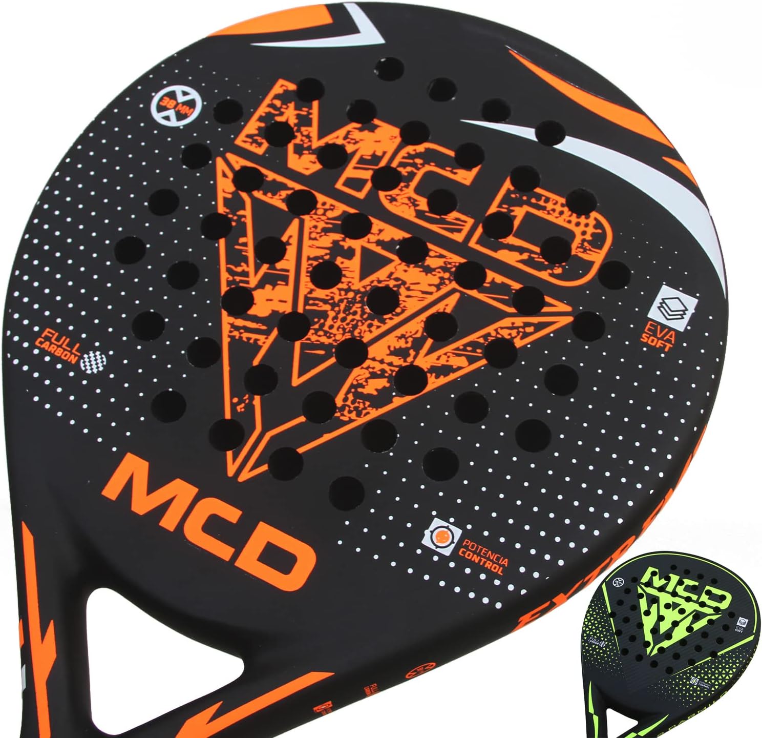 Racchetta Da Padel In Fibra Di Carbonio 100% - Leggera E Potente Con Custodia Inclusa - Foto 10