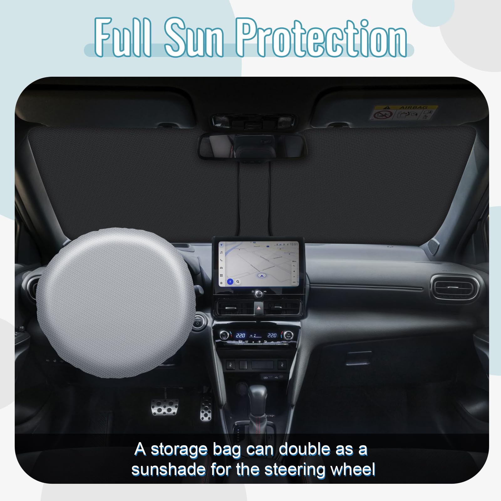 [Mise à Niveau] CDEFG Compatible avec Toyota Yaris Cross 2021-2025 2026 Pare-Soleil Pare-Soleil Pare-Soleil Avant Pare-Soleil Pare-Brise Pare-Soleil Voiture Pare-Soleil Accessoires