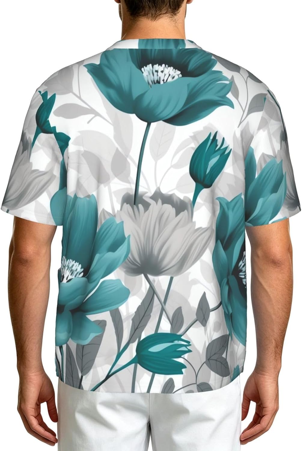 Professional Scrub Tops for Men, Classic V-Neck Workwear with 3 Pockets