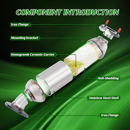 Miniatura 4 de Kit de convertidor catalítico frontal de alto flujo de ajuste directo para Chevy Traverse 2009 2010 2011 2012 2013 2014 2015 2016 2017 GMC Acadia