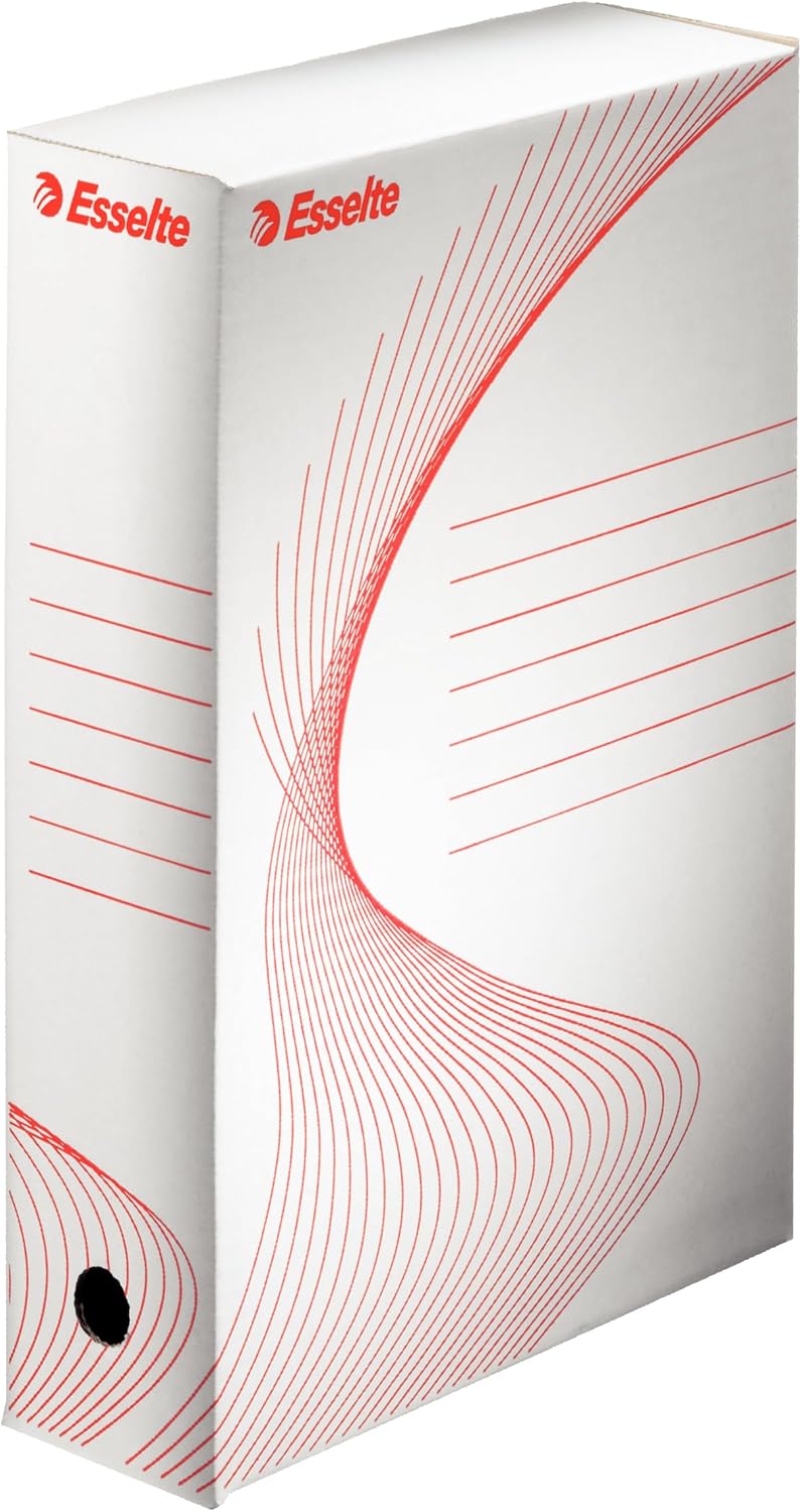 Esselte A4 Standard Archiving Box, White, Pack of 25