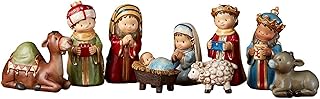 Avalon Gallery Nativity Sets for Christmas - Children's Christmas Pageant Nativity Scene, 4-Inch Scale, 9-Piece