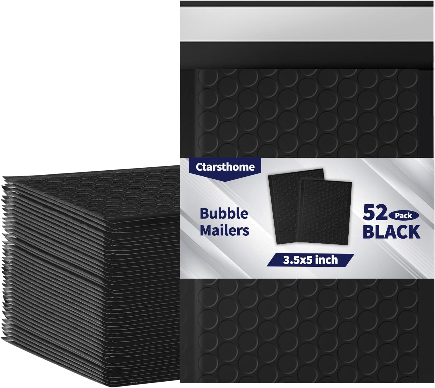 52 Pack Bubble Mailers 3.5x5inch Padded Envelopes Thin Mailing Envelopes Waterproof Bubble Opaque Padded Mailers Self Seal Adhesive Shipping Bags for Mailing Jewelry Makeup Small Business