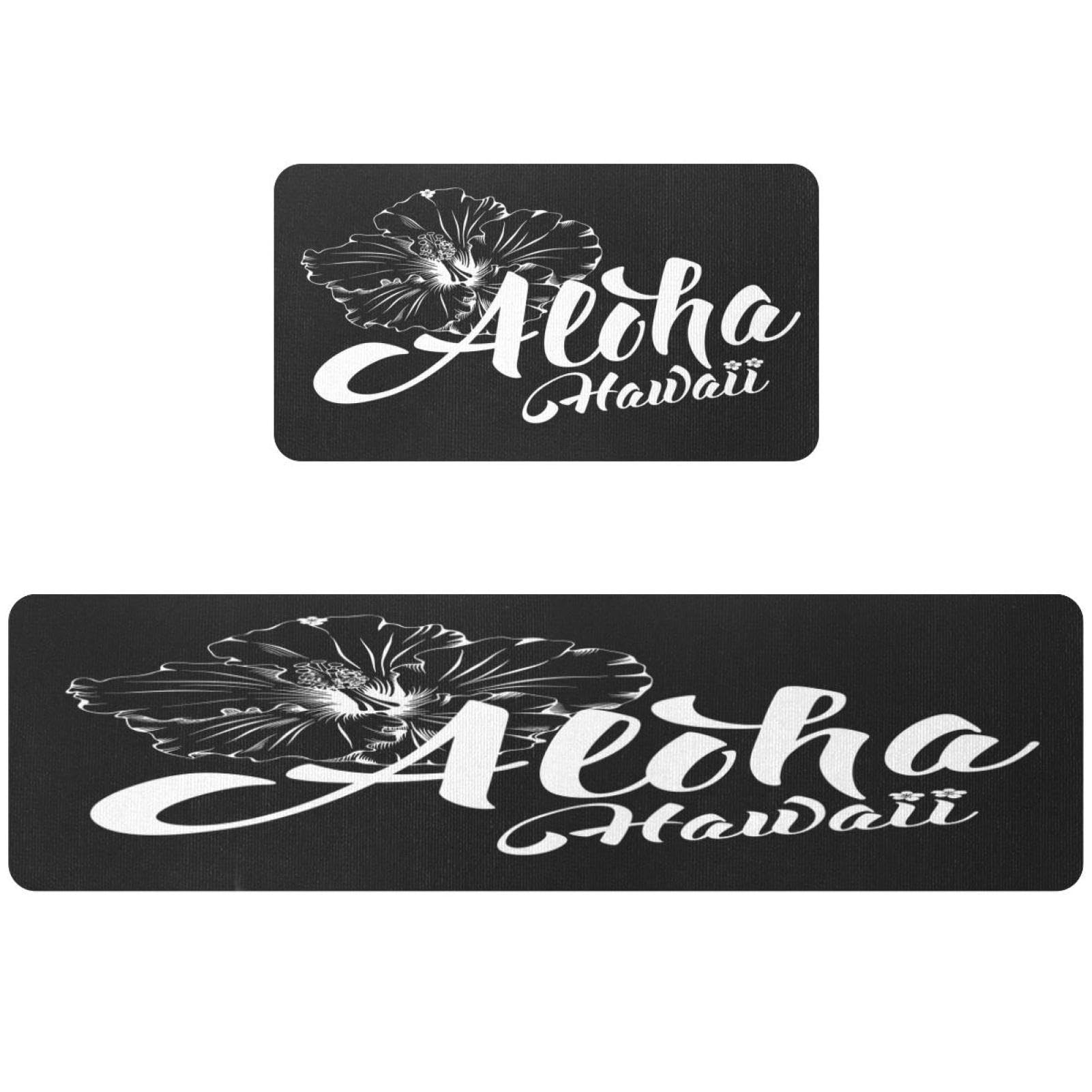 Tapete de cocina de 2 piezas VAPOKF Aloha alfombra antideslizante lavable