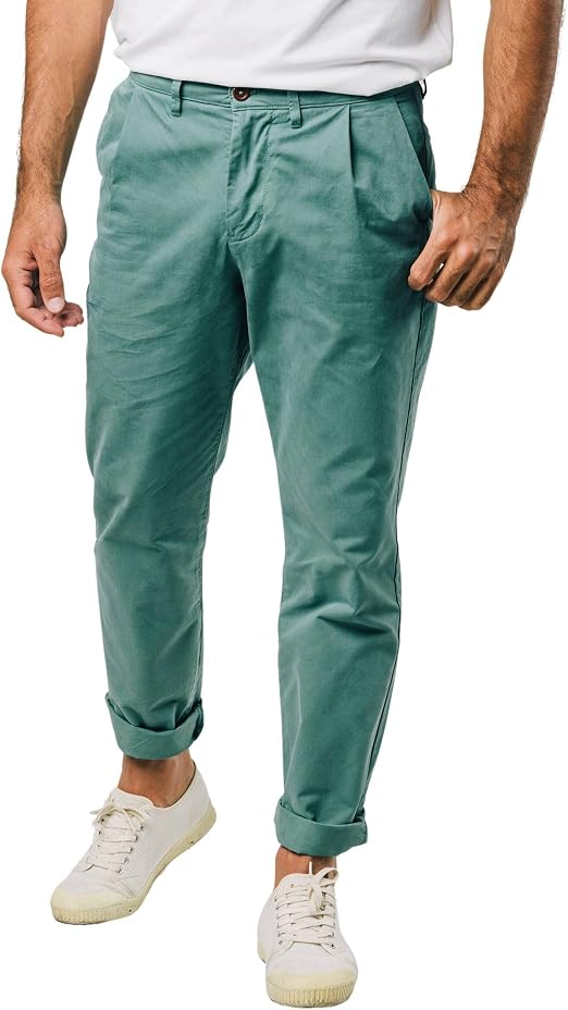 Brava Fabrics Pantaloni chino con pinze Kale – Pantaloni da uomo – Cotone  organico : Brava Fabrics: Amazon.it: Abbigliamento