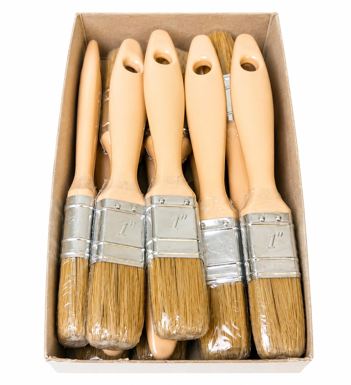 Polycraft Natural/Non-Synthetic Gelcoat & Fibreglass Laminating Brush - 12 Pack (25mm (1"))
