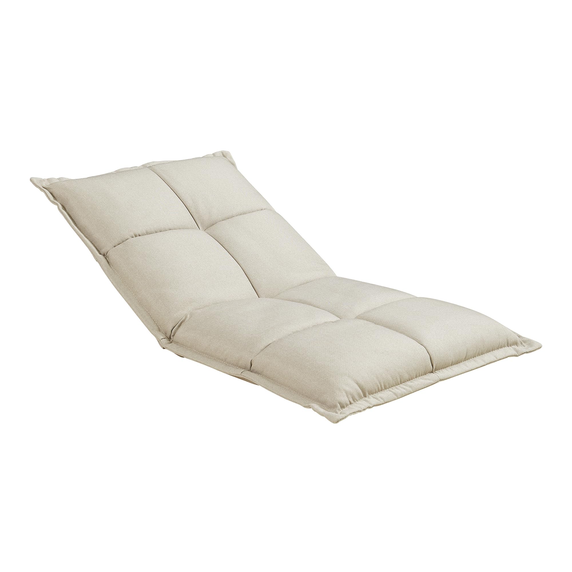 [en.casa] Set di 2 Sedie da Pavimento con Schienale Regolabile in 5 Posizioni Poltroncine Imbottite da Terra Sedie Reclinabili per Soggiorno Relax Meditazione - Beige